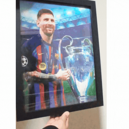 Cartel Decorativo Lenticular 3D Messi Copa del Mundo America Champions