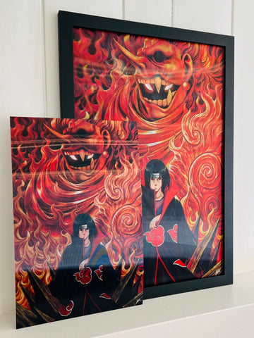 Cartel Decorativo Lenticular 3D Sasuke -  Itachi - Madara | Naruto