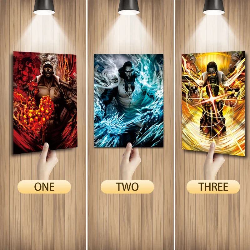 Cartel Decorativo Lenticular 3D Almirantes de la Marina | One Piece