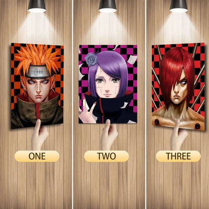 Cartel Decorativo Lenticular 3D Nagato - Konan - Pain | Naruto