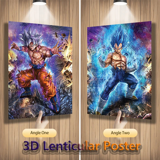 Cartel Decorativo Lenticular 3D Vegeta Blue - Goku Ultra Instinto | Dragon Ball
