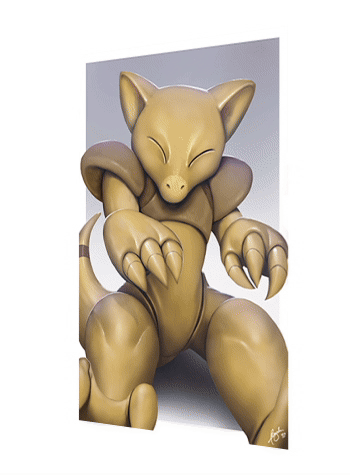 Cartel Decorativo Lenticular 3D Abra - Kadabra - Alakazam | POKÉMON