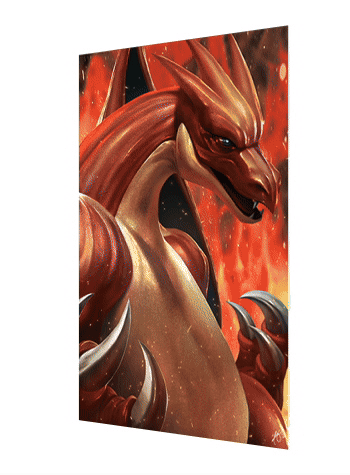 Cartel Decorativo Lenticular 3D Charizard And Dark Charizard | POKÉMON