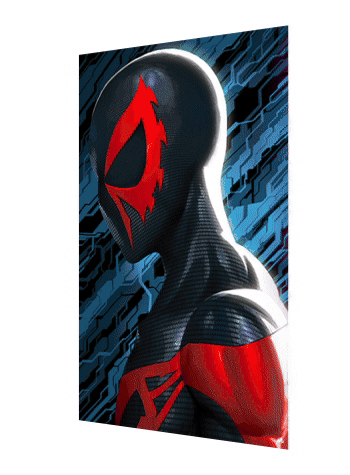 Cartel Decotrativo Lenticular 3D Spiderman 2099 - Gwen Stacy - Miles Morales | Spiderman