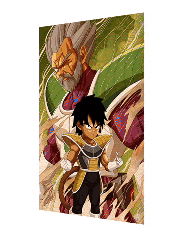 Cartel Decorativo Lenticular 3D Goku - Vegeta - Broli | Dragon Ball
