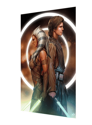 Cartel Decorativo Lenticular 3D Anakin - Darth Vader - Azoka Tano | Star Wars