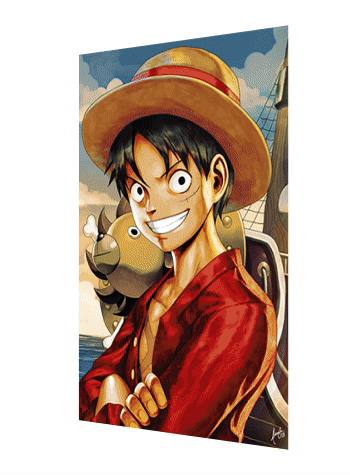 Cartel Decorativo Lenticular 3D Portgas D.Ace - Luffy - Sabo One Piece