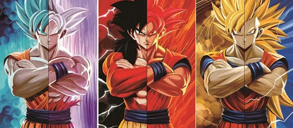 Cartel Decorativo Lenticular 3D Goku en distintas fases | Dragon Ball