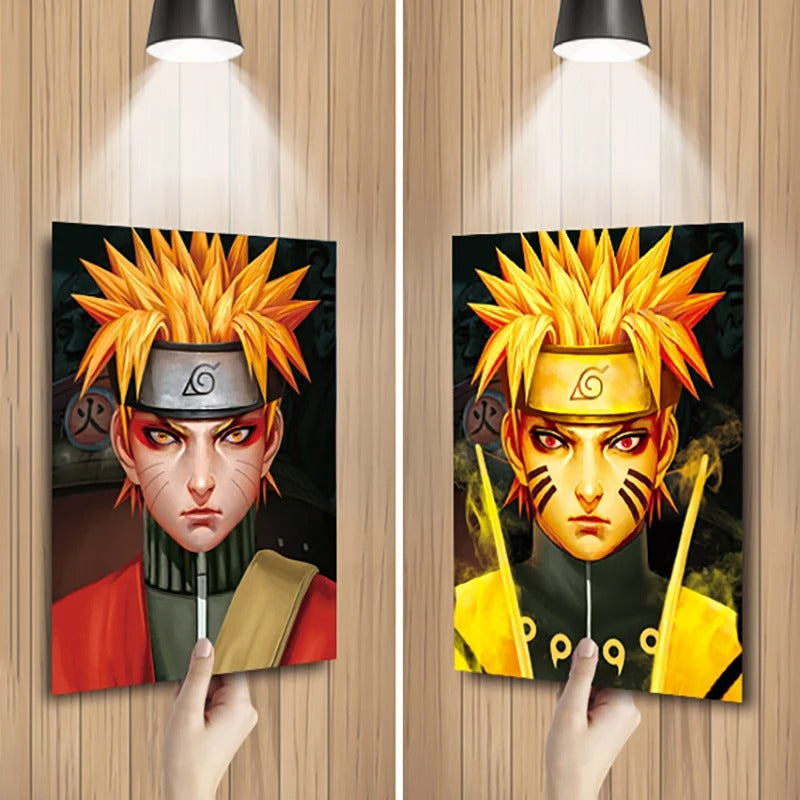 Cartel Decorativo Lenticular 3D Naruto modo sabio de los 6 caminos | Naruto