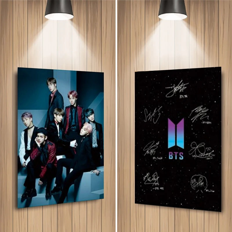 Cartel Decorativo Lenticular 3D BTS Integrantes y firmas | K-POP