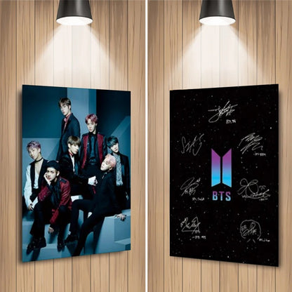 Cartel Decorativo Lenticular 3D BTS Integrantes y firmas | K-POP