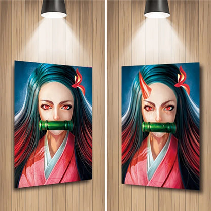 Cartel Decorativo Lenticular 3D Nezuko Kamado | Demon Slayer