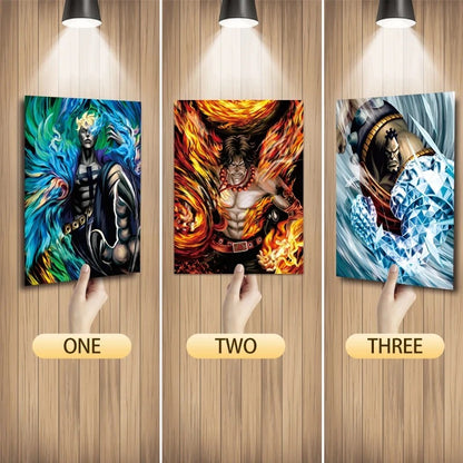Cartel Decorativo Lenticular 3D Marco El Fenix - Portgas D. Ace - Jozu | One Piece