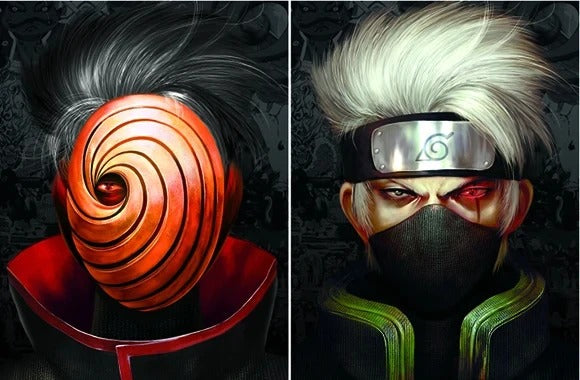 Cartel Decorativo Lenticular 3D Obito - Kakashi | Naruto Shippuden