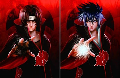Cartel Decorativo Lenticular 3D Sasuke Uchiha - Itachi Akatsuki | Naruto